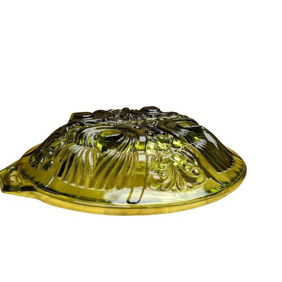 Vintage Divided Indiana Glass Side Condiment Vegetable Dish Plate Green Retro - Picture 10 of 16
